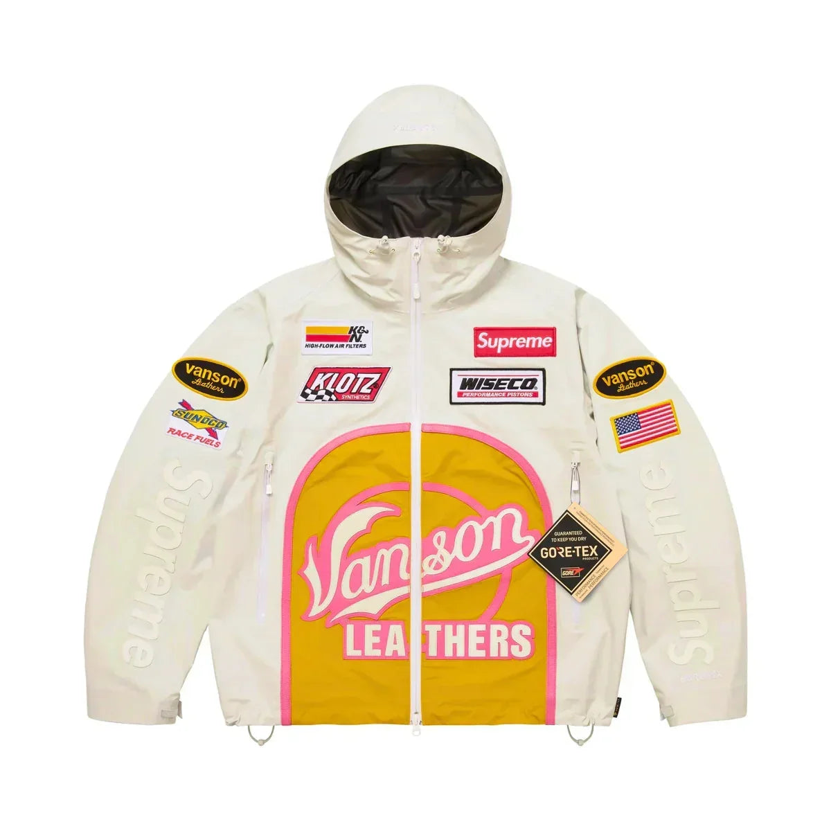 Veste GORE-TEX blanche Maison de la Veste, vue de face