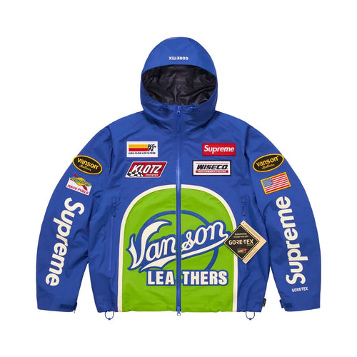Veste GORE-TEX bleue Maison de la Veste, vue de face